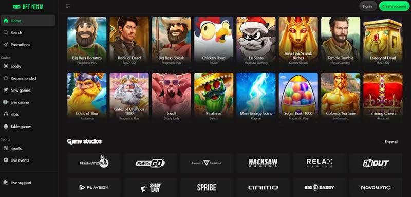 Betninja.com Casino Site Review